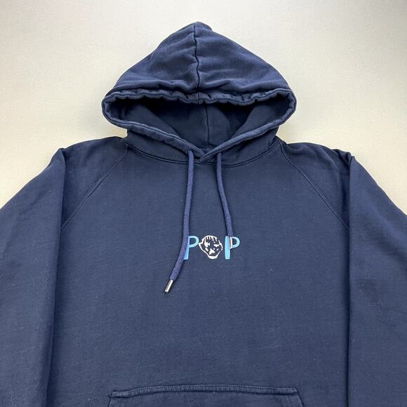 Pop Trading Company Hoodie Sweatshirt Adult Small Navy Blue Dancer Logo Pullover - Picture 2 of 10